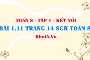 Bài 1.11 trang 14 SGK Toán 8 tập 1 Kết nối tri thức
